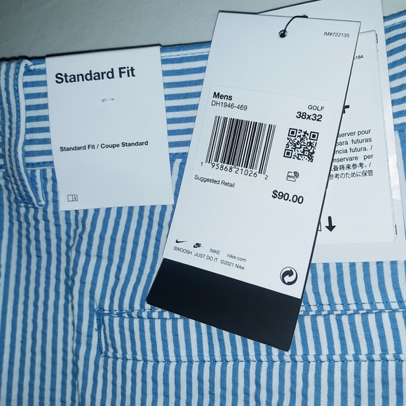 Nike Men's Dri-Fit Seersucker Standard Fit  Chino Pants - Picture 11 of 12